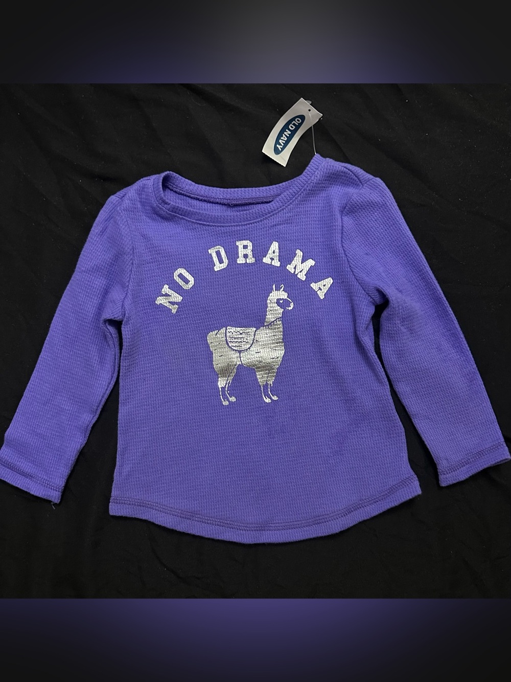 NWT Old Navy No Drama Llama Thermal Top Baby Girl 12-18M